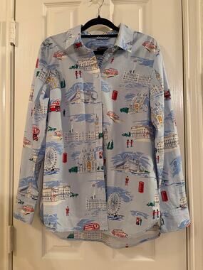 Talbots London landmark print button-front Medium